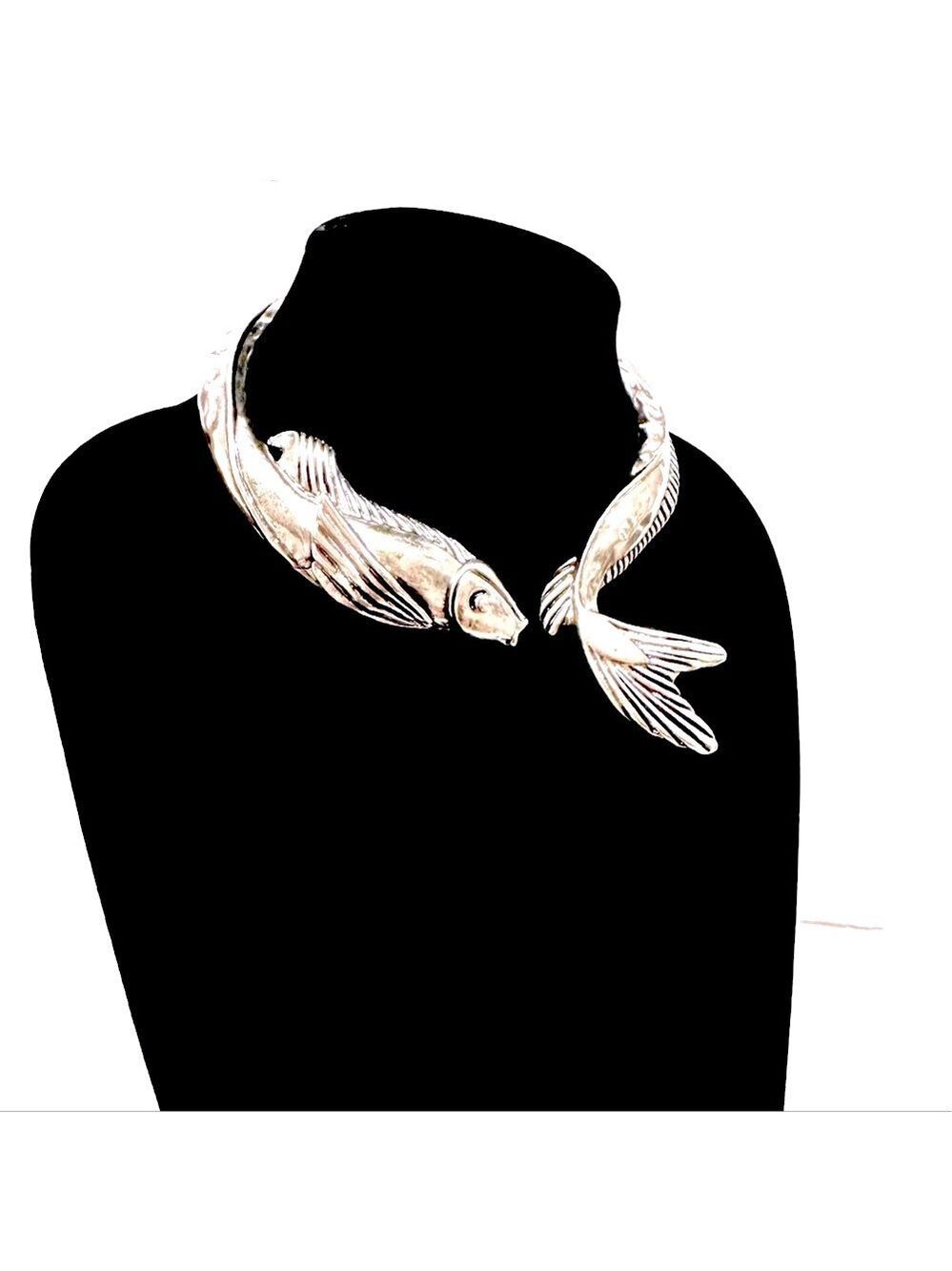 Artisan Stunning Silver Pescas Koi Collar Necklace | NEW - Picture 7 of 8
